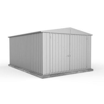 Absco 3 x 4.48 m Zinc Utility Workshop - Metal - L448 x W300 x H206 cm - Silver