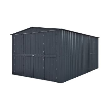 10 x 15 Feet Globel Dual Door Workshop Garage - Steel/Metal - Grey