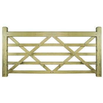 Evington Farm/Field Style 5 Bar Gate - Pressure Treated Scandinavian Redwood - W1200 x H1200 mm