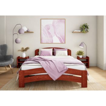 Dala Bed Frame 3 Feet - Wood - L197 x W98 x H80 cm - Wine