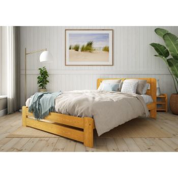 Aurora Bed Frame 3 Feet - Wood - L197 x W98 x H80 cm - Teak