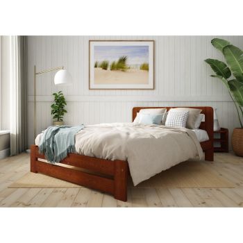 Aurora Bed Frame 4 Feet - Wood - L197 x W128 x H80 cm - Bear