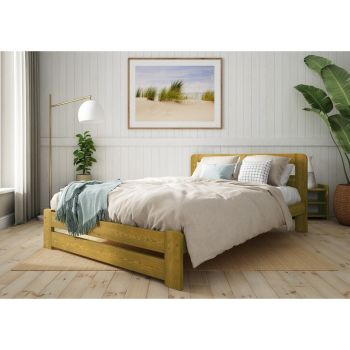 Aurora Bed Frame 4 Feet - Wood - L197 x W128 x H80 cm - Botany
