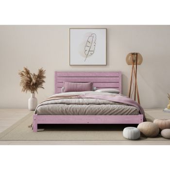 Shibui Bed Frame 3 Feet - Wood - L197 x W98 x H90 cm - Purple Lilac