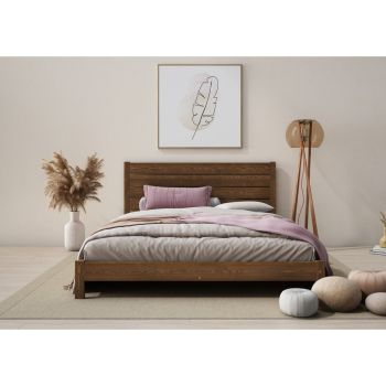 Shibui Bed Frame 6 Feet - Wood - L207 x W188 x H90 cm - Palisander