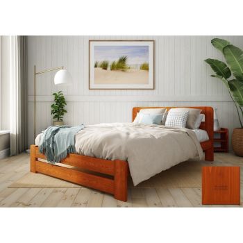 Aurora Super King Size Bed Frame 6 Feet - L207 x W188 x H80 cm - Brunette