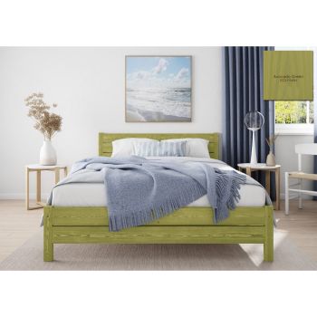 Alva Small Double Size Bed Frame 4 Feet - L197 x W128 x H90 cm - Avocado