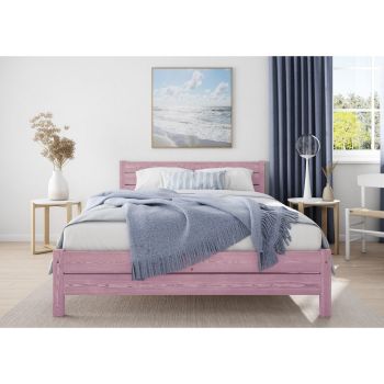 Alva Bed Frame 4 Feet - Wood - L197 x W128 x H90 cm - Purple Lilac