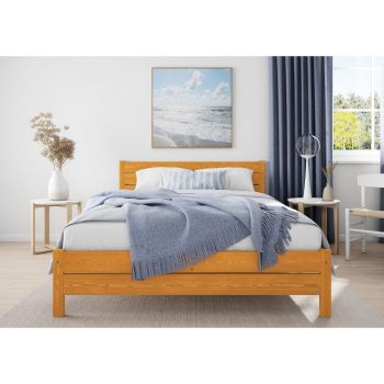 Alva Bed Frame 4 Feet - Wood - L197 x W128 x H90 cm - Teak