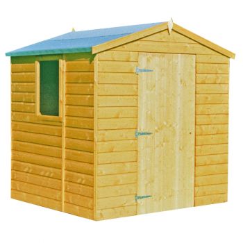 Faroe Single Door Tongue and Groove Garden Shed Workshop Approx 6 x 6 Feet