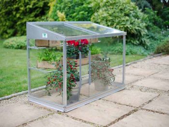 4 Feet Half Growhouse - Aluminium/Glass - L121 x W65 x H76 cm - Without Coating