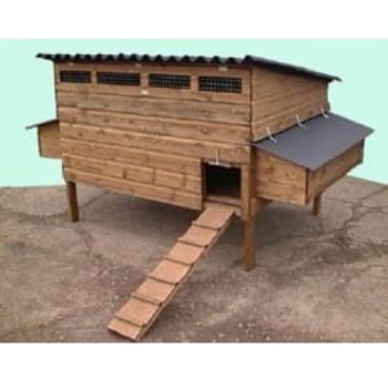 Stafford Major Poultry House - Raised Chicken coop for up to 20 hens - L117 x W153 x H115 cm