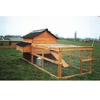 Grosvenor Standard Raised Poultry House with Run - L117 x W305 x H158 cm