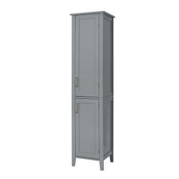  Mercer Mid Century Modern Wooden Linen Tower Cabinet - Grey - 33 x 159 x 159 cm