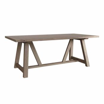 Dining Table - Ply/MDF - L200 x W100 x H78 cm - Grey/Oak