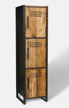 Frais Range Locker Single - Mango Wood - L48 x W48 x H180 cm - PP Sawn Finish