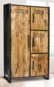 Frais Range Locker Double - Mango Wood - L35 x W90 x H180 cm - PP Sawn Finish