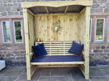 Four Seasons 3 Seater Arbour, covered garden bench seat