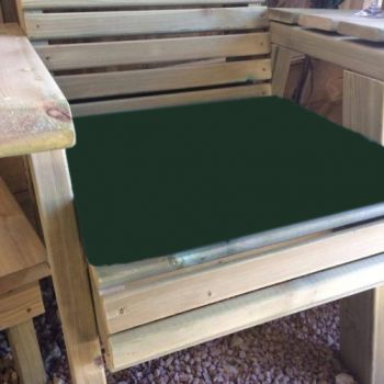 Waterproof Seat Pads - Single Green Cushion - Outdoor Cushion for Garden Furniture