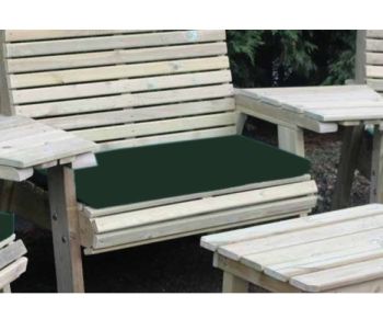 Waterproof Seat Pads - Double Green Cushion - Outdoor Cushion for Garden Furniture