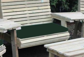 Waterproof Seat Pads - Triple - Green Cushion - Outdoor Cushion for Garden Furniture