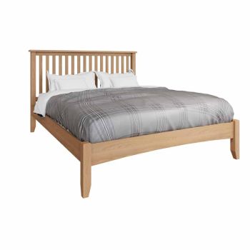 5' King Size Bed - Pine/MDF - L166 x W214 x H110 cm - Light Oak