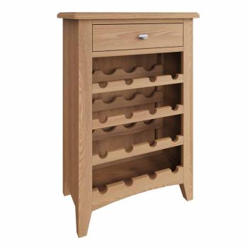 Wine Cabinet - Pine/MDF - L55 x W30 x H80 cm - Light Oak