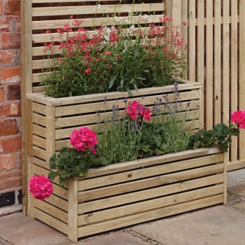 Tier Planter - Timber - L60 x W45 x H90 cm - Natural