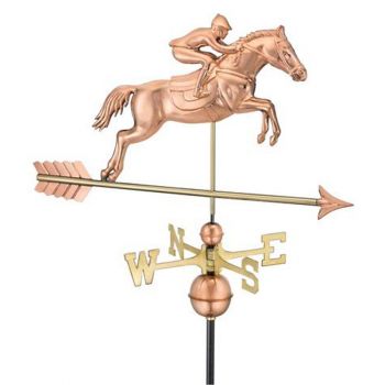 Farmhouse Copper Jumping Horse Weathervane - H94 x W85 x L44 cm