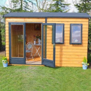 Shire 10' x 7' Double Door with Two Opening Windows Dip Treated Garden Studio Summerhouse