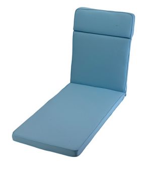 Placid Sun Lounger Outdoor Garden Furniture Cushion - L198 x W60 x H4 cm - Blue