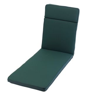 Sun Lounger Outdoor Garden Furniture Cushion - L198 x W60 cm - Forest Green
