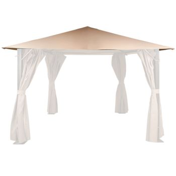 Replacement Canopy for Venice Gazebo - L250 x W250 cm - Mocha