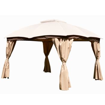 Rio Gazebo Curtain Set - Mocha