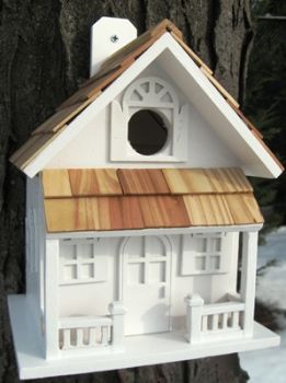Country Cottage Birdhouse - White