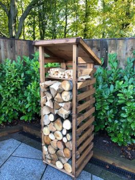 Small Log Store - W64 x D66 x H167 - Fully Assembled