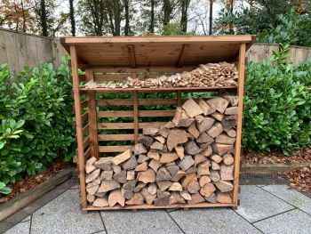 Large Log Store - W166 x D66 x H167 - Fully Assembled