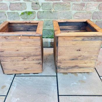 2Pc Extra Large Windsor Planter Set - W58 x D58 x H60 - Redwood