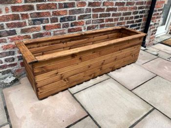The Willoughby Extra Large Sleeper Trough - Wood - L48 x W161 x H45.5 cm