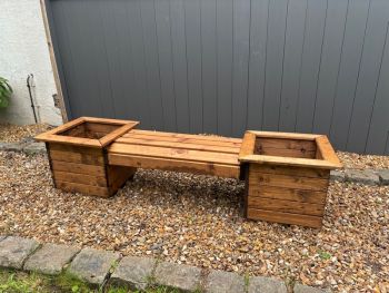 Knights Single Planter Bench - Timber - L47.5 x W125 x H40 cm