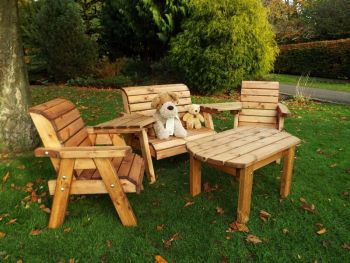 Little Fellas Multi Set, Wooden Garden Furniture for Children - W250 x D150 x H77 - Fully Assembled
