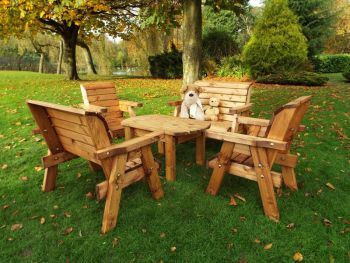 Little Fellas Deluxe Table Set, wooden garden furniture for children, fully assembled
