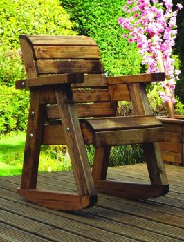 Little Fella's Chair Rocker, Children's Wooden Garden Furniture - W58 x D62 x H81 - Fully Assembled