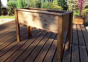 Multi Pack of 2 - Large Wiltshire (Raised) Trough - Redwood - L41 x W109 x H72 - Minimal Assembly Required