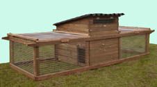 Hintsford Universal Chicken Coop - Poultry house with two runs - For up to 6 Hens