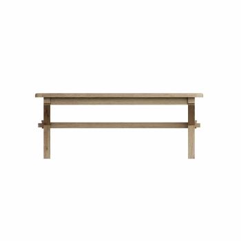 Cross Legged Fixed Table - L200 x W95 x H78 cm - Smoked Oak