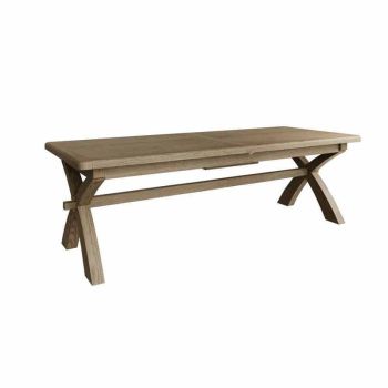 Cross Legged Dining Table - L250 x W100 x H78 cm - Smoked Oak