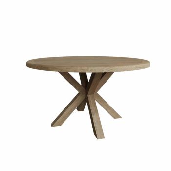 Large Round Table - L150 x W150 x H78 cm - Smoked Oak