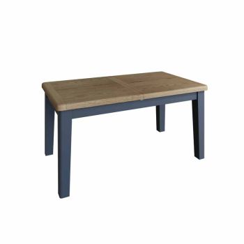 Butterfly Extending Dining Table - Pine/MDF - L230 x W90 x H78 cm - Blue/Smoked Oak