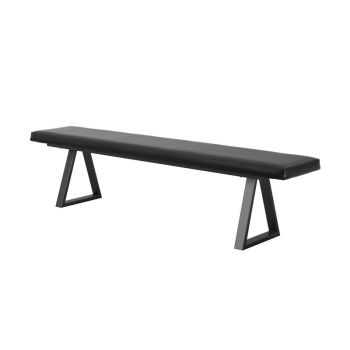 Hyde Dining Bench (Pack of 2) - PU - L35 x W180 x H45 cm - Black - Flat Pack